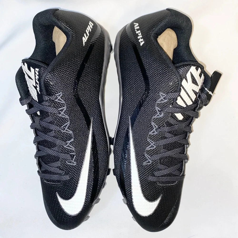 Nike Alpha Pro 2 Low TD Football Cleats Black White 719928-010‎ Mens Size 15